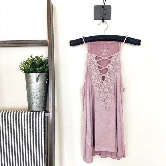 American Eagle Outfitters Tops - American Eagle | Soft & Sexy Lace Tank Top Medium